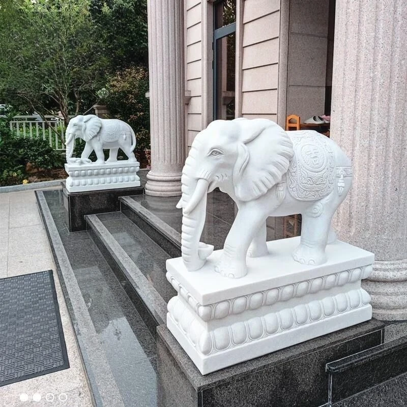 Natural marble stone carving elephant, a pair of antique courtyard doorway town house ornaments
Natural marble stone carving elephant, a pair of antique courtyard doorway town house ornaments