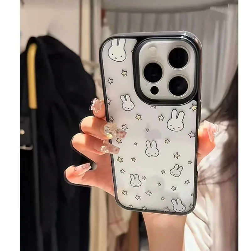 Kawaii Miffy Phone Case for IPhone 17/16ProMax 15/14 Acrylic Black Frame Hard Cover Cute Cartoon Star Bunny Perfect Gift
Kawaii Miffy Phone Case for IPhone 17/16ProMax 15/14 Acrylic Black Frame Hard Cover Cute Cartoon Star Bunny Perfect Gift