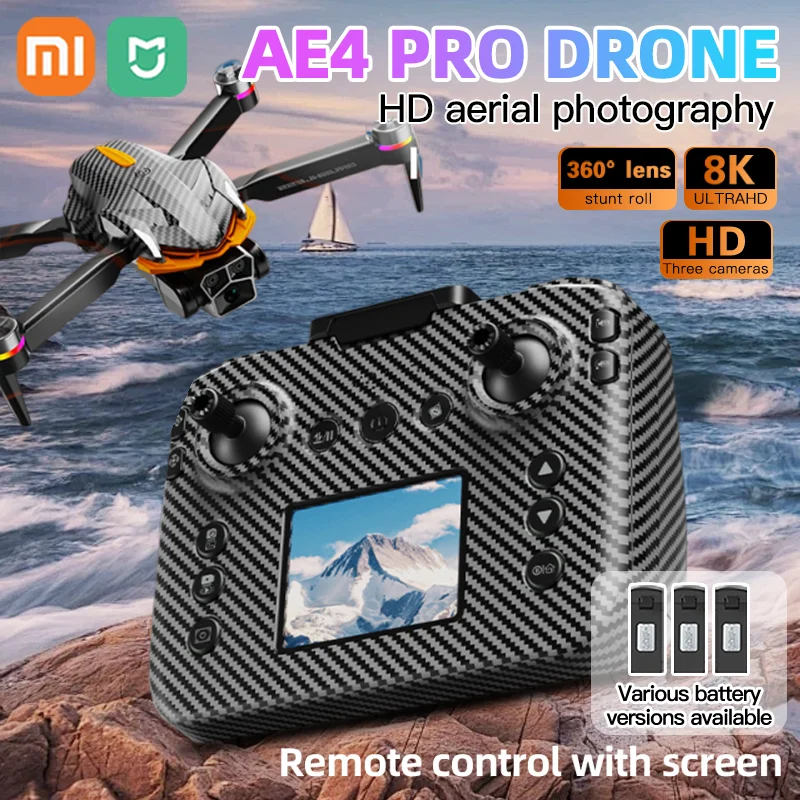 XIAOMI AE4 PRO Drone Professinal 8K Aerial HD Triple-Camera 5G WIFI Remote Control with Screen Avoidance Quadcopter Dron MIJIA
XIAOMI AE4 PRO Drone Professinal 8K Aerial HD Triple-Camera 5G WIFI Remote Control with Screen Avoidance Quadcopter Dron MIJIA