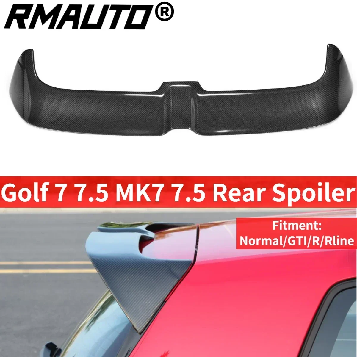 RMAUTO Carbon Fiber Rear Spoiler For Volkswagen VW Golf 7 Golf 7.5 MK7 MK7.5 GTI R Spoiler Window Wing Car Accessories Body Kit
RMAUTO Carbon Fiber Rear Spoiler For Volkswagen VW Golf 7 Golf 7.5 MK7 MK7.5 GTI R Spoiler Window Wing Car Accessories Body Kit