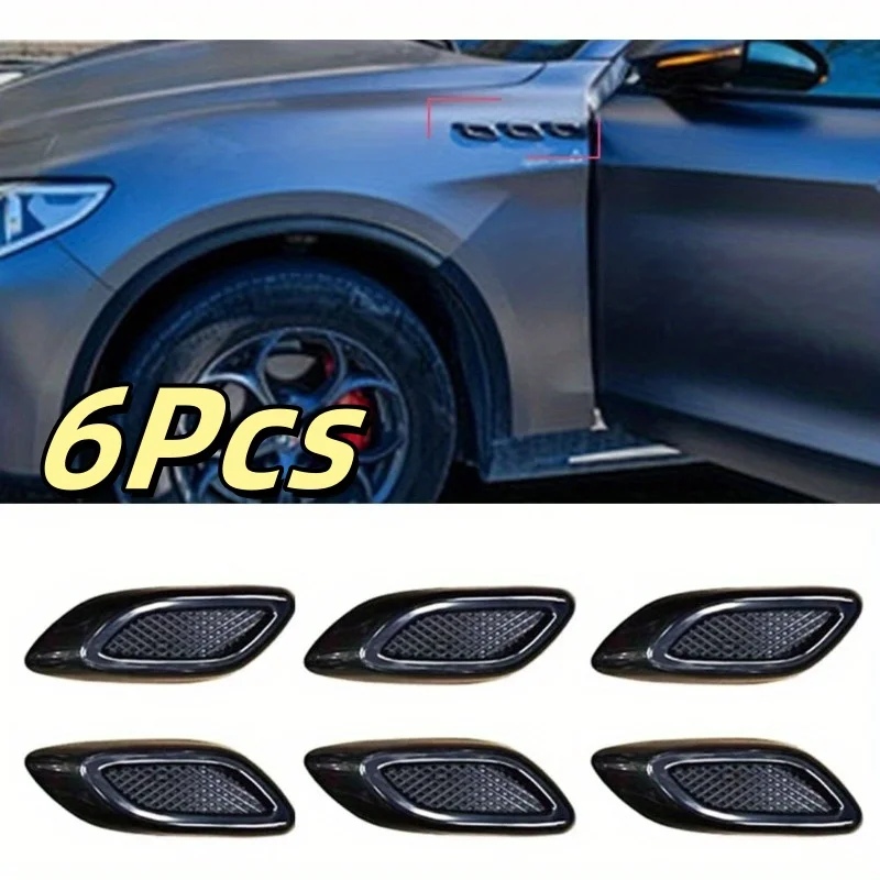 Air Flow Intake Side Vent Decals 6Pc Universal Car Fender Vent Trim Decorative For Auto Bumper Front Placement Durable Plastic
Air Flow Intake Side Vent Decals 6Pc Universal Car Fender Vent Trim Decorative For Auto Bumper Front Placement Durable Plastic