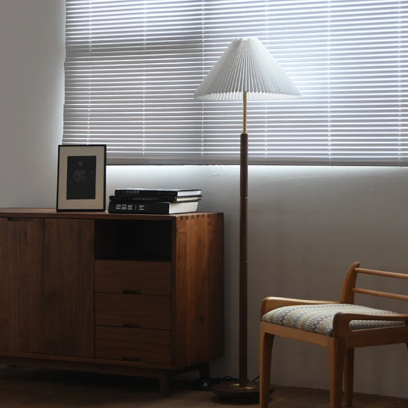 Living room floor lamp bedroom bedside sofa retro pleated solid wood simple modern
Living room floor lamp bedroom bedside sofa retro pleated solid wood simple modern