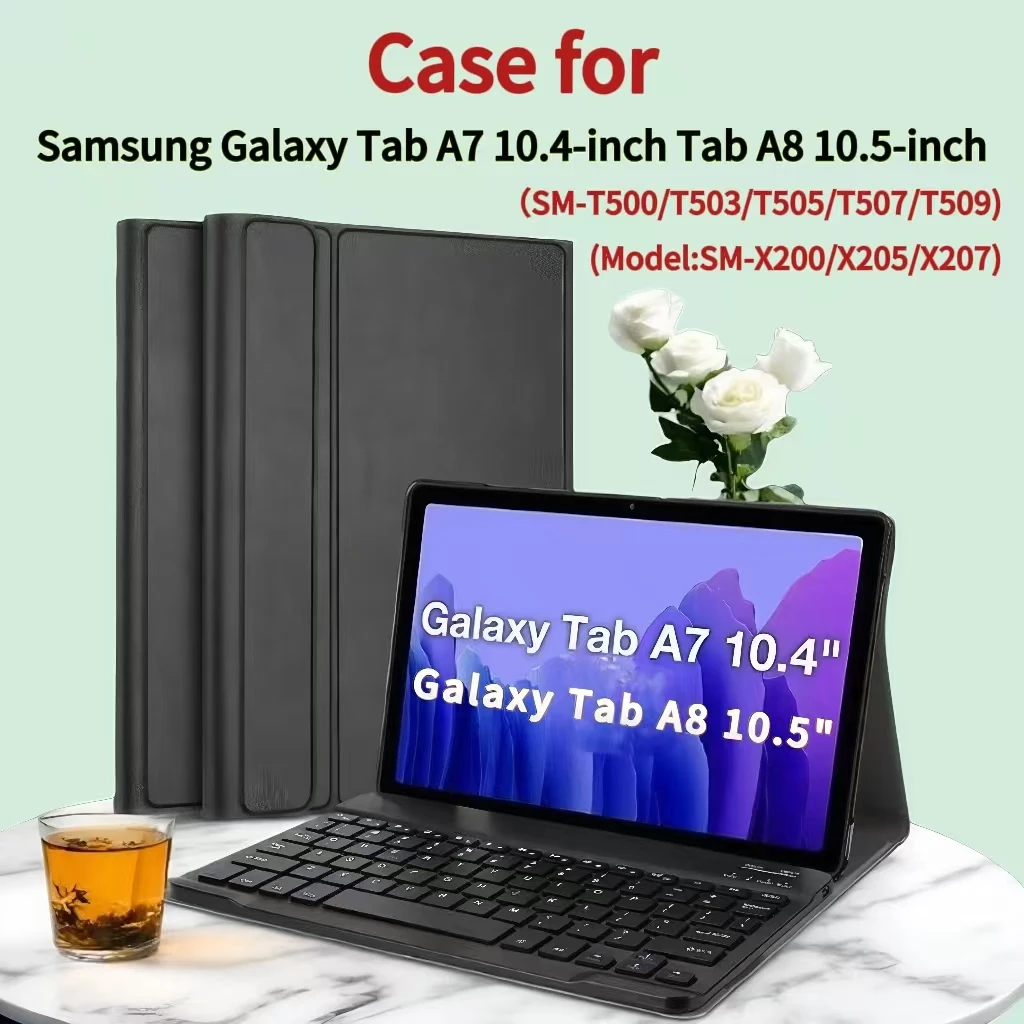 Case for Samsung Galaxy Tab A8 10.5 Inch, for Tab A7 10.4 Inch,Samsung Wireless Bluetooth removable keyboard smart stand cover
Case for Samsung Galaxy Tab A8 10.5 Inch, for Tab A7 10.4 Inch,Samsung Wireless Bluetooth removable keyboard smart stand cover