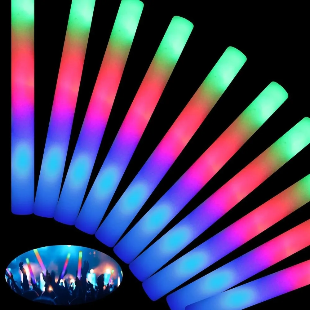 100 PCS Foam Glow Sticks, Bulk Glow Sticks with 3 Modes Colorful Flashing, LED Light Sticks, Glow in Dark Party Supplies
100 PCS Foam Glow Sticks, Bulk Glow Sticks with 3 Modes Colorful Flashing, LED Light Sticks, Glow in Dark Party Supplies