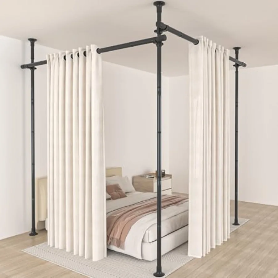 Room Divider Curtain Rod No Drilling 4-9ft H 28-142inch(W) Adjustable Heavy Duty Floor to Ceiling Tension Rod Wall Dividers Eas
Room Divider Curtain Rod No Drilling 4-9ft H 28-142inch(W) Adjustable Heavy Duty Floor to Ceiling Tension Rod Wall Dividers Eas