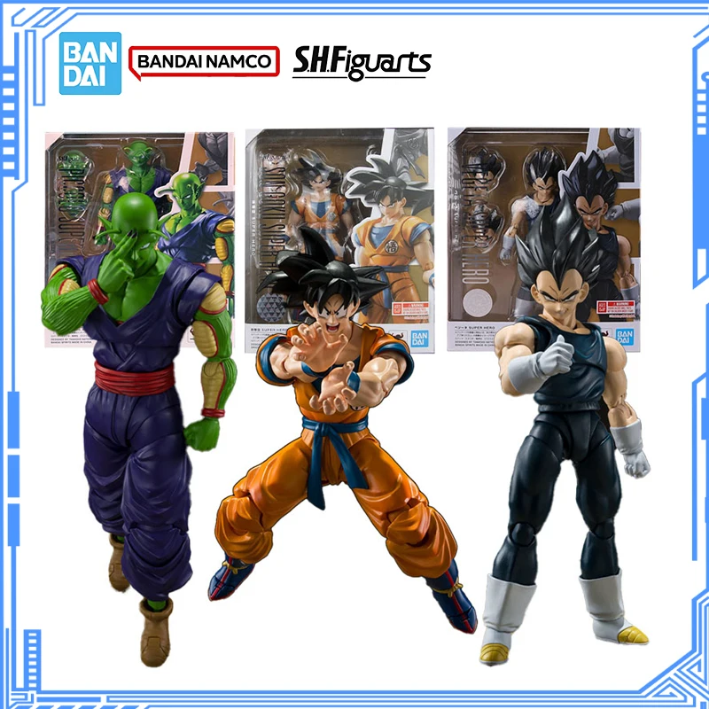 Bandai натуральная модель Dragon Ball, комплект аниме-фигурок SHF Son Goku Vegeta Piccolo, супергерой, экшн-фигурка, коллекция моделей, игрушки 
Bandai натуральная модель Dragon Ball, комплект аниме-фигурок SHF Son Goku Vegeta Piccolo, супергерой, экшн-фигурка, коллекция моделей, игрушки