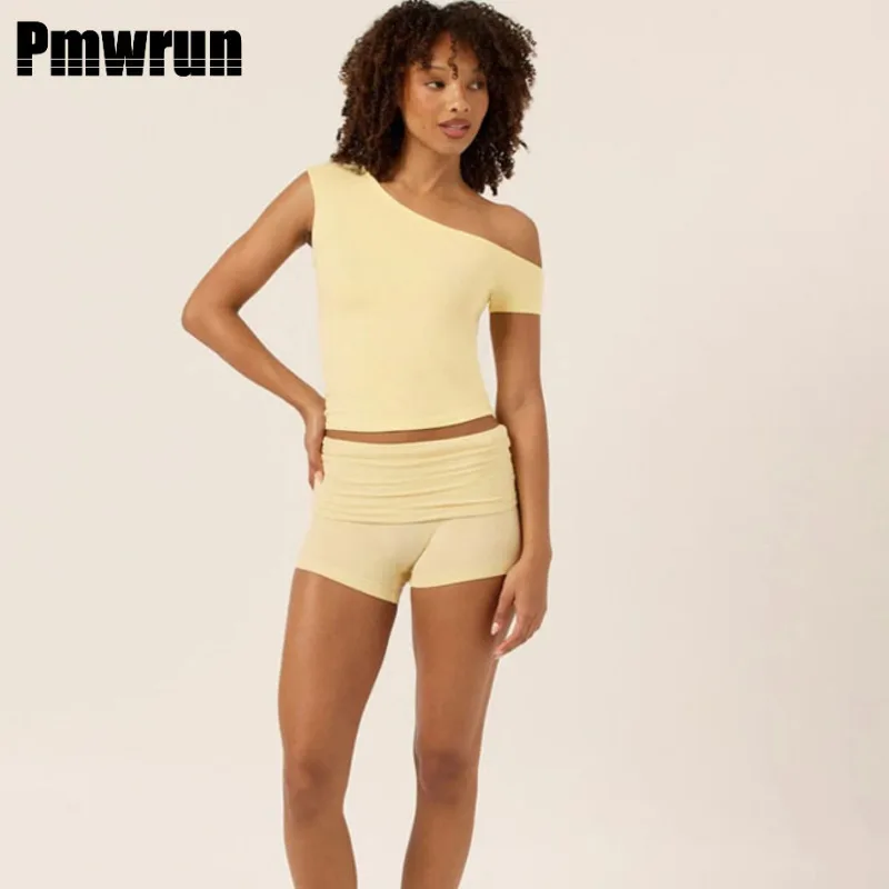 PMWRUN One Shoulder Yoga Set for Women Off Shoulder Short Sleeve Top and Shorts Slim Fit Soft Stretchy for Gym Yoga Workout Wear
PMWRUN One Shoulder Yoga Set for Women Off Shoulder Short Sleeve Top and Shorts Slim Fit Soft Stretchy for Gym Yoga Workout Wear