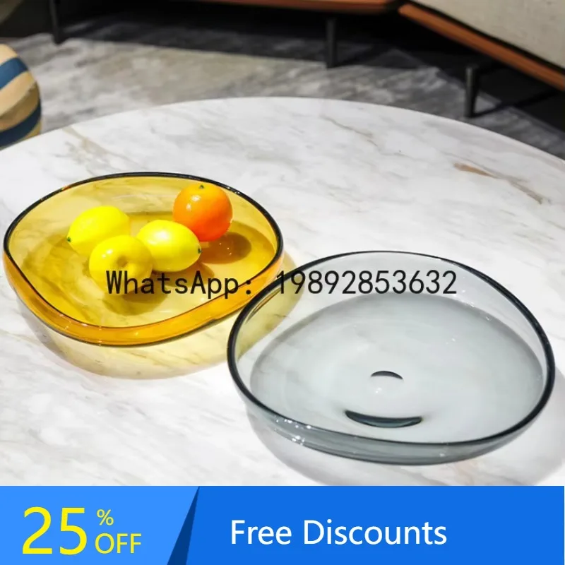 FZ Luxury Glass Large Fruit Plate for Home Living Room Coffee Table Decoration High-End Model Room
FZ Luxury Glass Large Fruit Plate for Home Living Room Coffee Table Decoration High-End Model Room