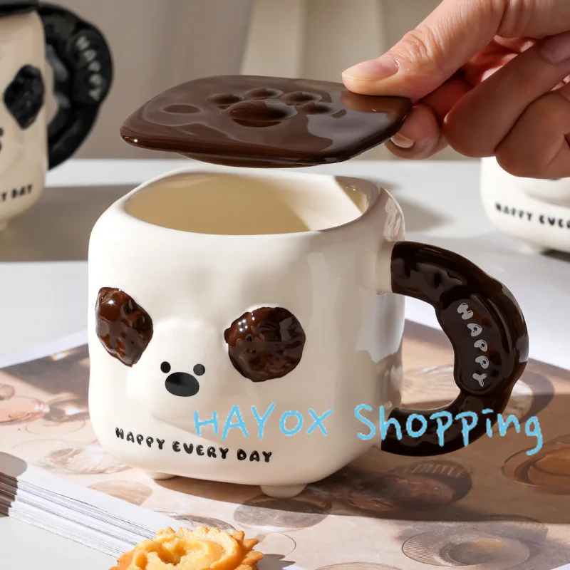 Ceramic Cute 3D Dog Pattern Coffee Mug with Lids,Milk Mug Couple Water Cup Creative Wedding Souvenir Gift Kitchen Drinkware
Ceramic Cute 3D Dog Pattern Coffee Mug with Lids,Milk Mug Couple Water Cup Creative Wedding Souvenir Gift Kitchen Drinkware
