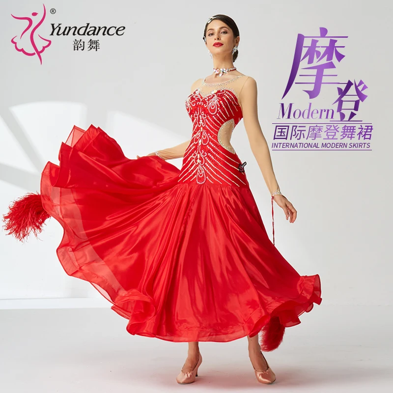 B-1917 New Waltz Ballroom Dance Dress High Quality Standard Modern Dance Performance Dress Competition Pearl Silk Customization
B-1917 New Waltz Ballroom Dance Dress High Quality Standard Modern Dance Performance Dress Competition Pearl Silk Customization