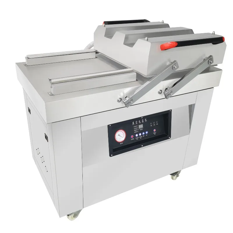 Large suction double chamber vacuum food packaging machine, wet and dry semi-automatic vacuum packing and sealing machine
Large suction double chamber vacuum food packaging machine, wet and dry semi-automatic vacuum packing and sealing machine
