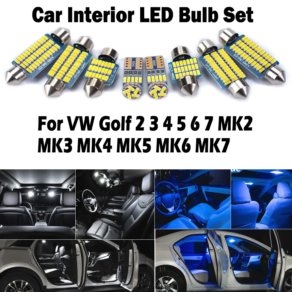 Для VW Golf 2 3 4 5 6 7 MK2 MK3 MK4 MK5 MK6 MK7 Canbus Автомобильные лампы Светодиодные внутренние карты Купол Багажник Дверная пластина Ножка Солнцезащитный козырек Комплект освещения
Для VW Golf 2 3 4 5 6 7 MK2 MK3 MK4 MK5 MK6 MK7 Canbus Автомобильные лампы Светодиодные внутренние карты Купол Багажник Дверная пластина Ножка Солнцезащитный козырек Комплект освещения