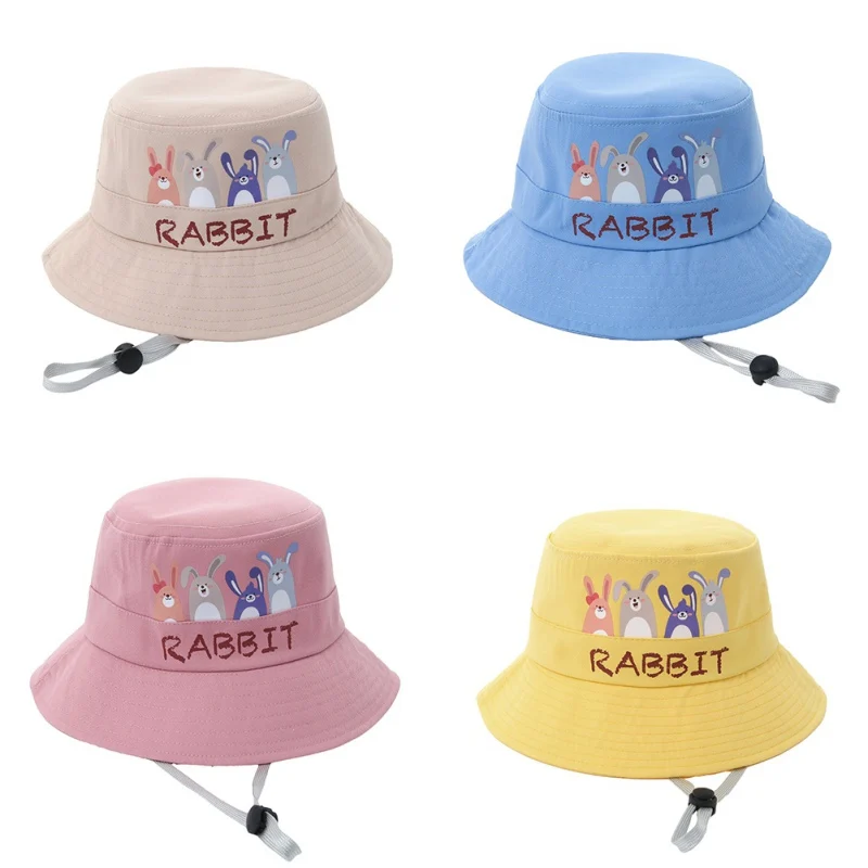 Spring Summer Kids Bucket Caps Cute Cartoon Bunny Pattern Panama Hats with String Toddler Children Outing Sun Caps Fisherman Hat
Spring Summer Kids Bucket Caps Cute Cartoon Bunny Pattern Panama Hats with String Toddler Children Outing Sun Caps Fisherman Hat