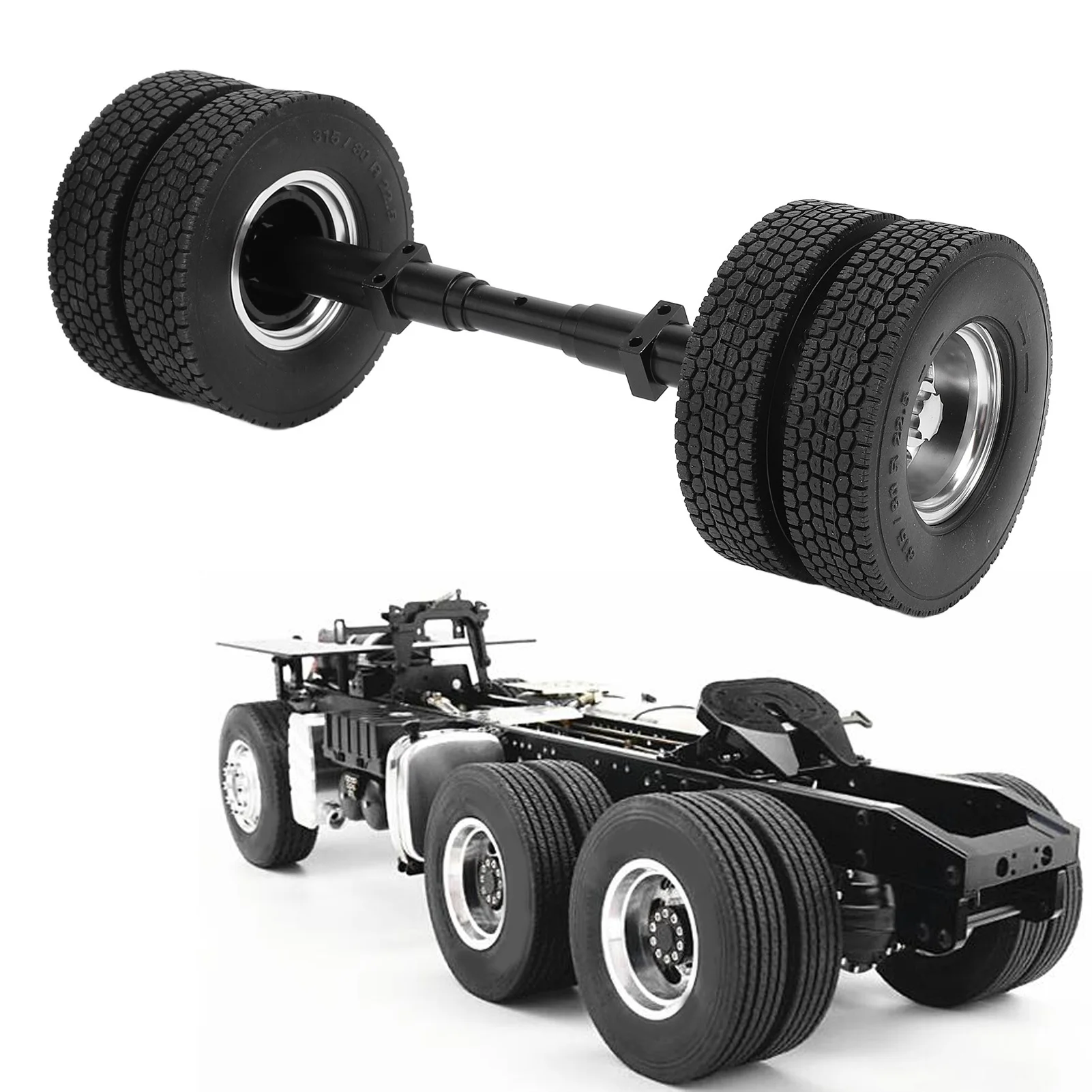 RC Trailer Rear Tire Resistant High Load Bearing Capacity RC Trailer Rear Axle Tire Wear Proof for 1/14 Tractor Trailer
RC Trailer Rear Tire Resistant High Load Bearing Capacity RC Trailer Rear Axle Tire Wear Proof for 1/14 Tractor Trailer