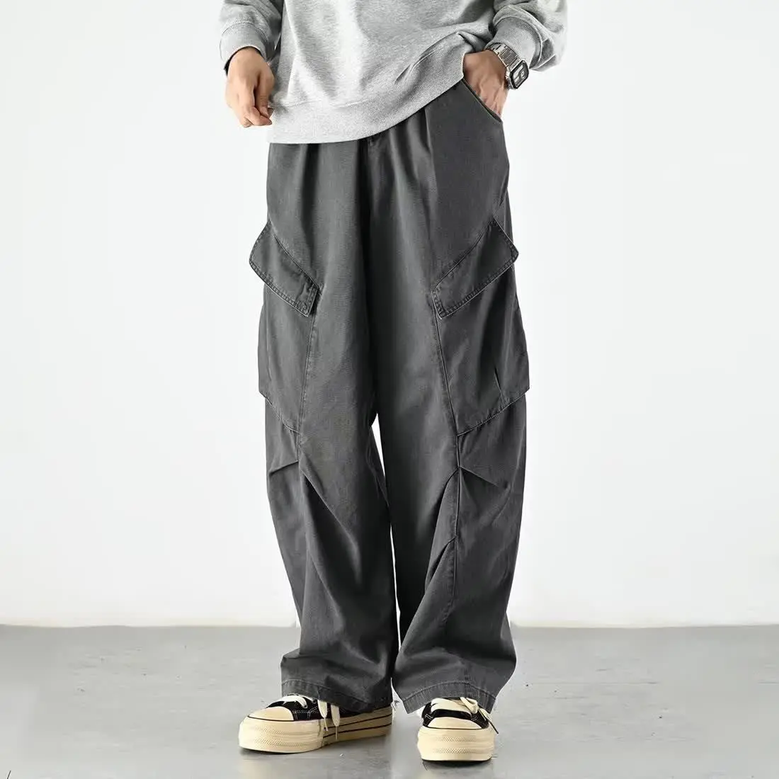 American High Street Large Pocket Autumn Loose Wash Conventional Straight Work Pants
American High Street Large Pocket Autumn Loose Wash Conventional Straight Work Pants