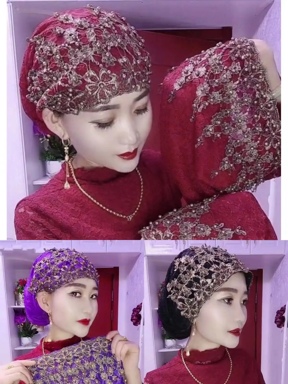 Оптовая продажа, 3 шт., африканские шапки для волос, женские хиджабы, сетчатая ткань, украшенная бисером, домашняя шляпа, головные уборы для молитвы, этнические шапки для девочек
Оптовая продажа, 3 шт., африканские шапки для волос, женские хиджабы, сетчатая ткань, украшенная бисером, домашняя шляпа, головные уборы для молитвы, этнические шапки для девочек