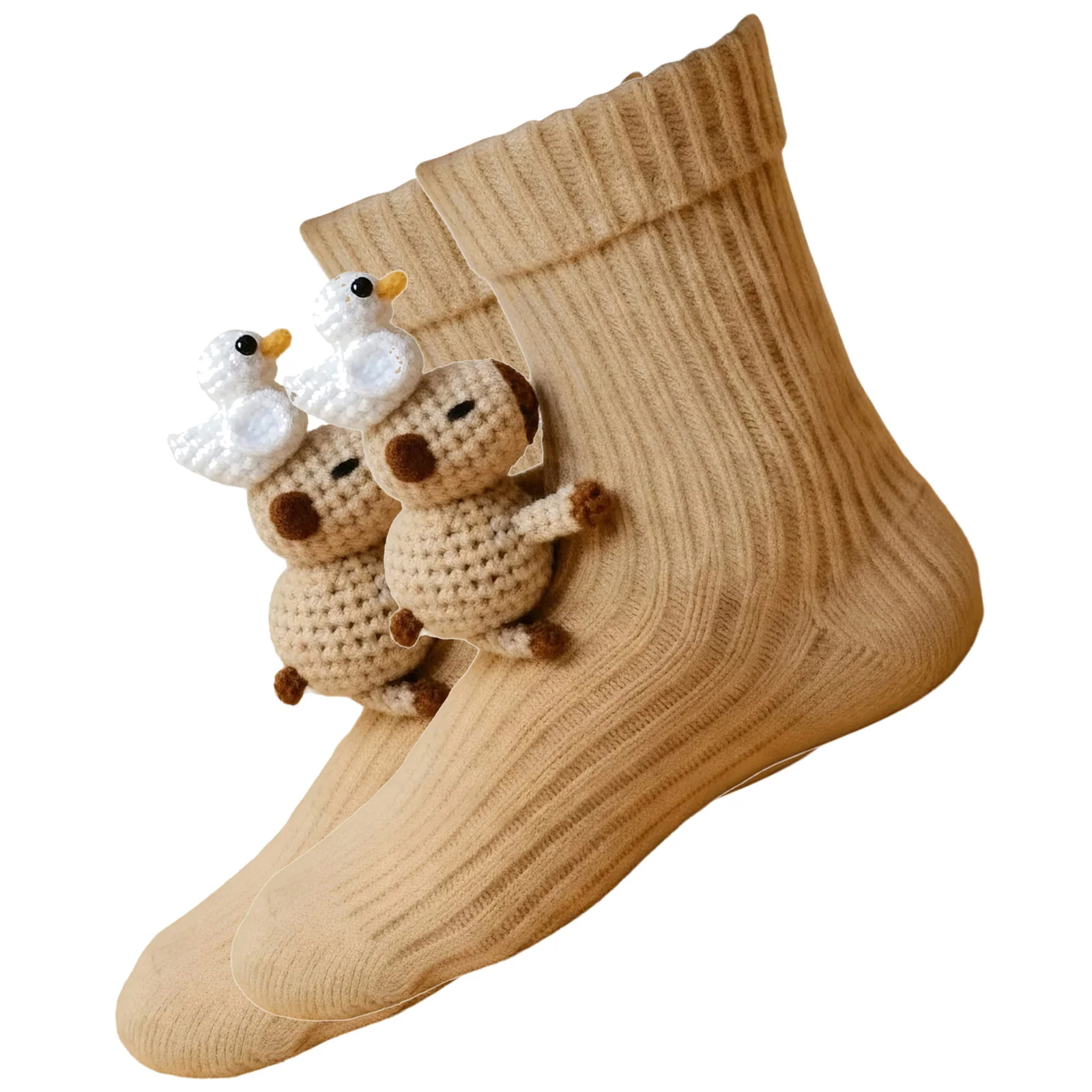 1 Pair Duck Cartoon Embroidered Socks 3D Doll Socks Funny Knit Animal Socks Floor Socks for Girls Women Teens Kid Home Winter
1 Pair Duck Cartoon Embroidered Socks 3D Doll Socks Funny Knit Animal Socks Floor Socks for Girls Women Teens Kid Home Winter