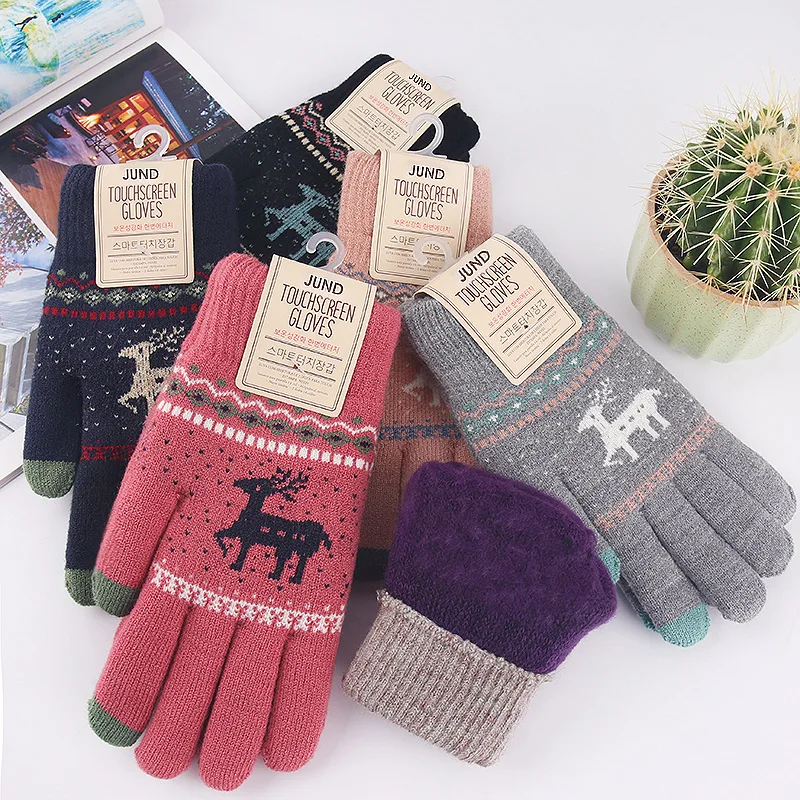 New knitted touch screen gloves for women winter Korean version plus velvet thickened cold deer wool warm gloves
New knitted touch screen gloves for women winter Korean version plus velvet thickened cold deer wool warm gloves