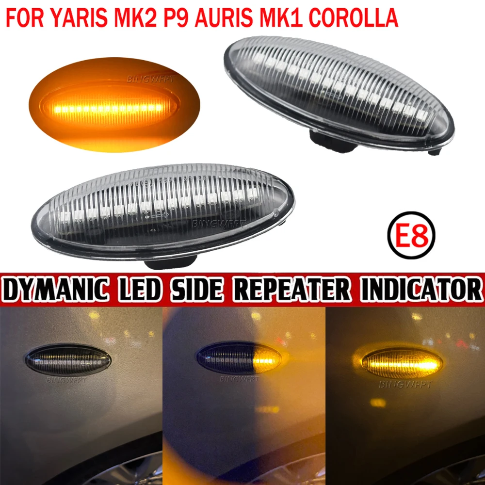 LED Car Dynamic Blinker Sequential Lamp Side Marker Turn Signal Light For Toyota Yaris MK2 COROLLA Auris Mk1 E15 RAV4 Mk3
LED Car Dynamic Blinker Sequential Lamp Side Marker Turn Signal Light For Toyota Yaris MK2 COROLLA Auris Mk1 E15 RAV4 Mk3