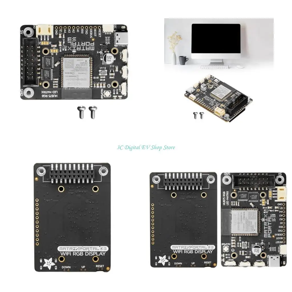 E74D ESP32S3 LED Matrixes CircuitPythons Internet Display for Computer DIY
E74D ESP32S3 LED Matrixes CircuitPythons Internet Display for Computer DIY