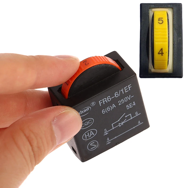 DIY Accessories 6 Speed Regulation Controller Switch For Electric Grinder FR2-6/1FE 6A 250V Electric Angle Grinder Power Tool
DIY Accessories 6 Speed Regulation Controller Switch For Electric Grinder FR2-6/1FE 6A 250V Electric Angle Grinder Power Tool