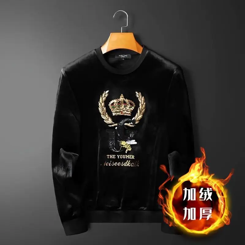Men's clothing autumn and winter double-sided velvet gold velvet padded embroidery long sleeve sweater coat y2k clothes
Men's clothing autumn and winter double-sided velvet gold velvet padded embroidery long sleeve sweater coat y2k clothes