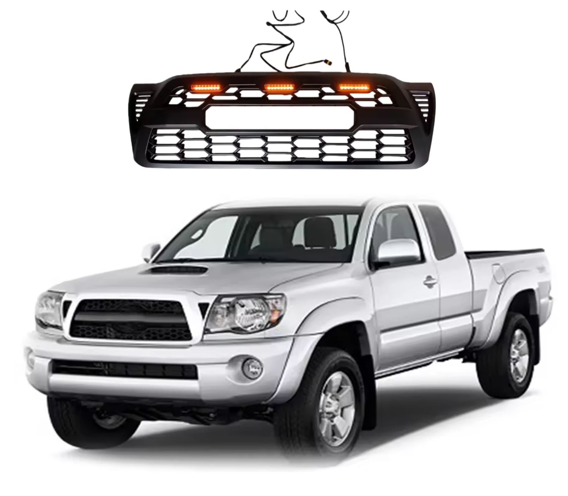LUFENG Accessories Offroad Parts 2005-2011 Black ABS Plastic Car Bumper Grille Fit For Toyota Tacoma
LUFENG Accessories Offroad Parts 2005-2011 Black ABS Plastic Car Bumper Grille Fit For Toyota Tacoma