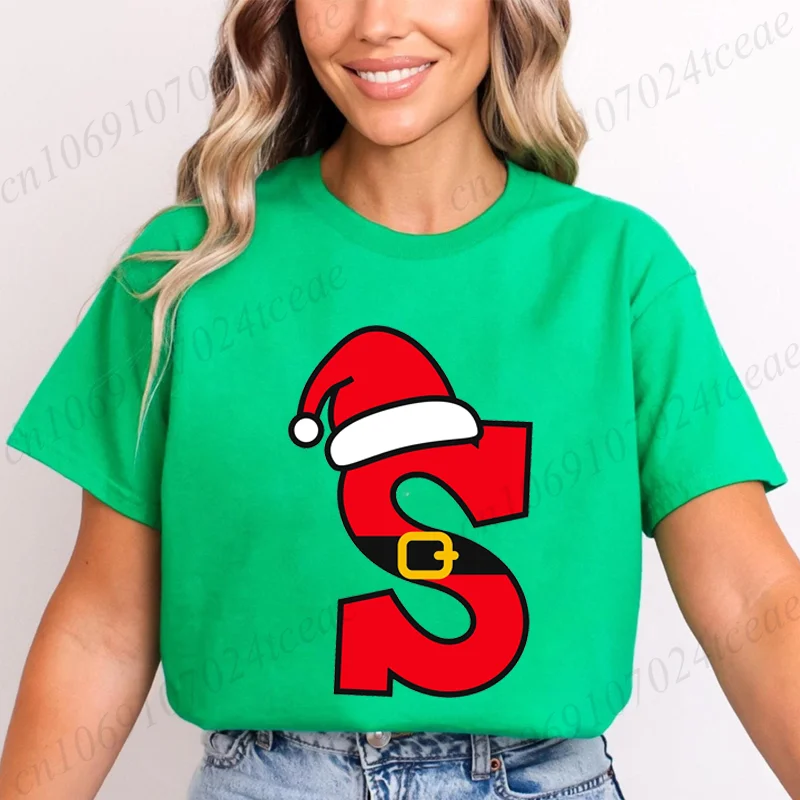 Santa Hat Christmas Alphabet T-shirt Female Short-sleeved Ulzzang T-shirt Santa Family Christmas Party Harajuku Top Trend Tees
Santa Hat Christmas Alphabet T-shirt Female Short-sleeved Ulzzang T-shirt Santa Family Christmas Party Harajuku Top Trend Tees