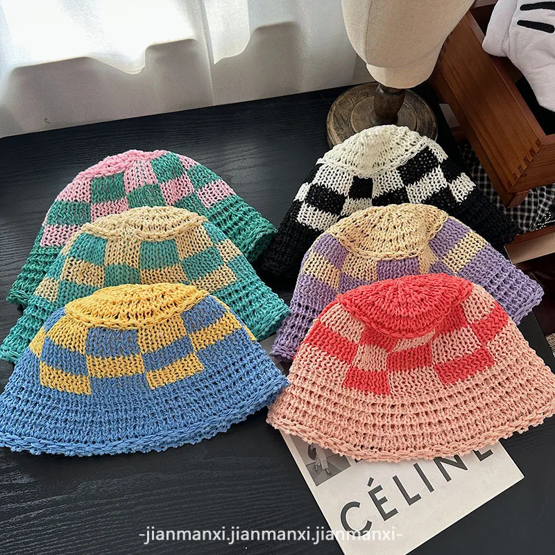 New Ins Japanese Checkerboard Color Matching Sun Hat Women's Spring Summer Knitted Bucket Hat Men Simple Basin Hat
New Ins Japanese Checkerboard Color Matching Sun Hat Women's Spring Summer Knitted Bucket Hat Men Simple Basin Hat