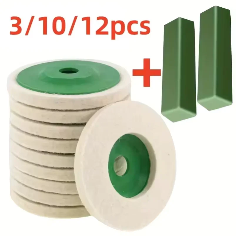 3/10/12pcs Polishing wheels polishing pads grinding discs angle grinder accessories angle grinder wheels, felt polishing discs
3/10/12pcs Polishing wheels polishing pads grinding discs angle grinder accessories angle grinder wheels, felt polishing discs