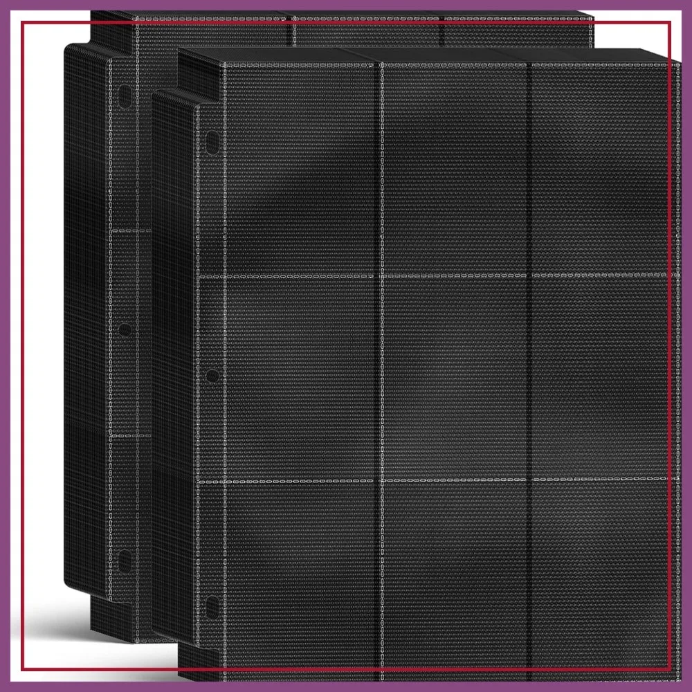 Trading Card Binder Sleeves, Baseball Holder Fit for Standard Size Sport Cards, 3 Ring Binder (Black)
Trading Card Binder Sleeves, Baseball Holder Fit for Standard Size Sport Cards, 3 Ring Binder (Black)