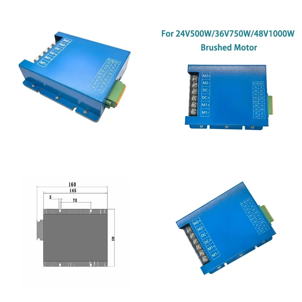 24V 48V Motor Controller 350W 500W 750W for Brushed Motor Electric Lawn Mower Crawler Track Rubber Chassis
24V 48V Motor Controller 350W 500W 750W for Brushed Motor Electric Lawn Mower Crawler Track Rubber Chassis