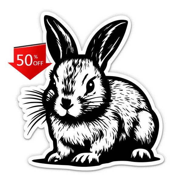 Rabbit Black and White Cool Car Window Truck Walls Gift Funny Vintage Retro
Rabbit Black and White Cool Car Window Truck Walls Gift Funny Vintage Retro