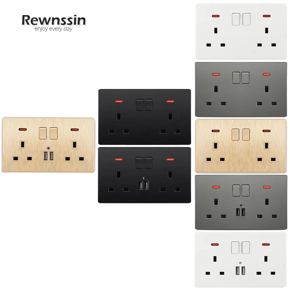 LED Indicator Light Single And Double Wall Socket 146 Type Power Socket Plastic Panel 13A Dual USB Fast Charger Port
LED Indicator Light Single And Double Wall Socket 146 Type Power Socket Plastic Panel 13A Dual USB Fast Charger Port