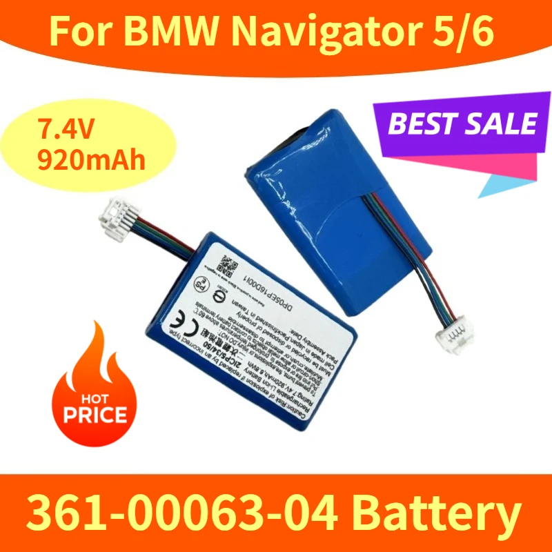 Аккумулятор 7,4 В, 920 мАч 361-00063-04 для BMW Navigator 5/6
Аккумулятор 7,4 В, 920 мАч 361-00063-04 для BMW Navigator 5/6