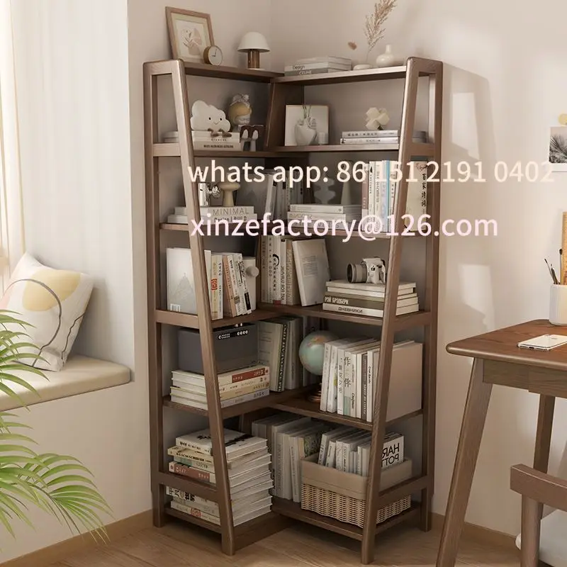Customizable corner bookcase solid wood storage
Customizable corner bookcase solid wood storage