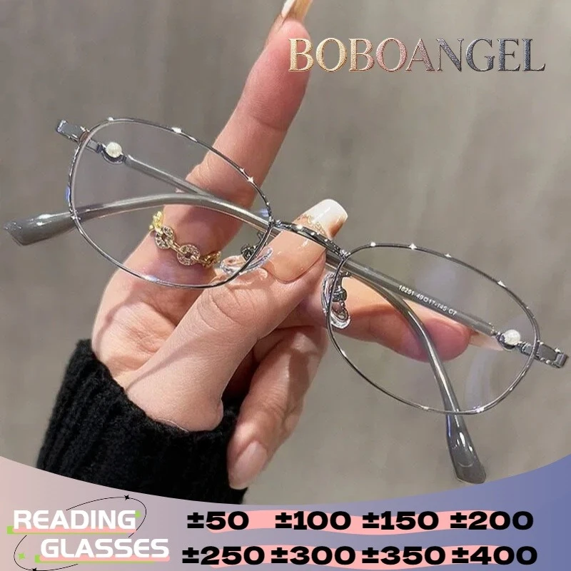 BOBOANGEL High Quality Silver Half-Rim Round Prescription Glasses Women Reading Glasses Optical Eyeglasses Frame Customization
BOBOANGEL High Quality Silver Half-Rim Round Prescription Glasses Women Reading Glasses Optical Eyeglasses Frame Customization