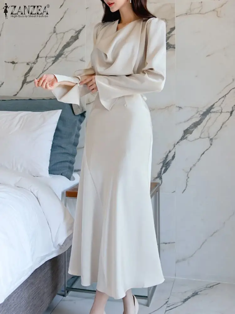 ZANZEA Vintage Autumn Wrap Hips Robe Casual Cowl Neck Long Dress Women Long Sleeve Waisted Vestido Office Lady 2023 Maxi Dresses
ZANZEA Vintage Autumn Wrap Hips Robe Casual Cowl Neck Long Dress Women Long Sleeve Waisted Vestido Office Lady 2023 Maxi Dresses