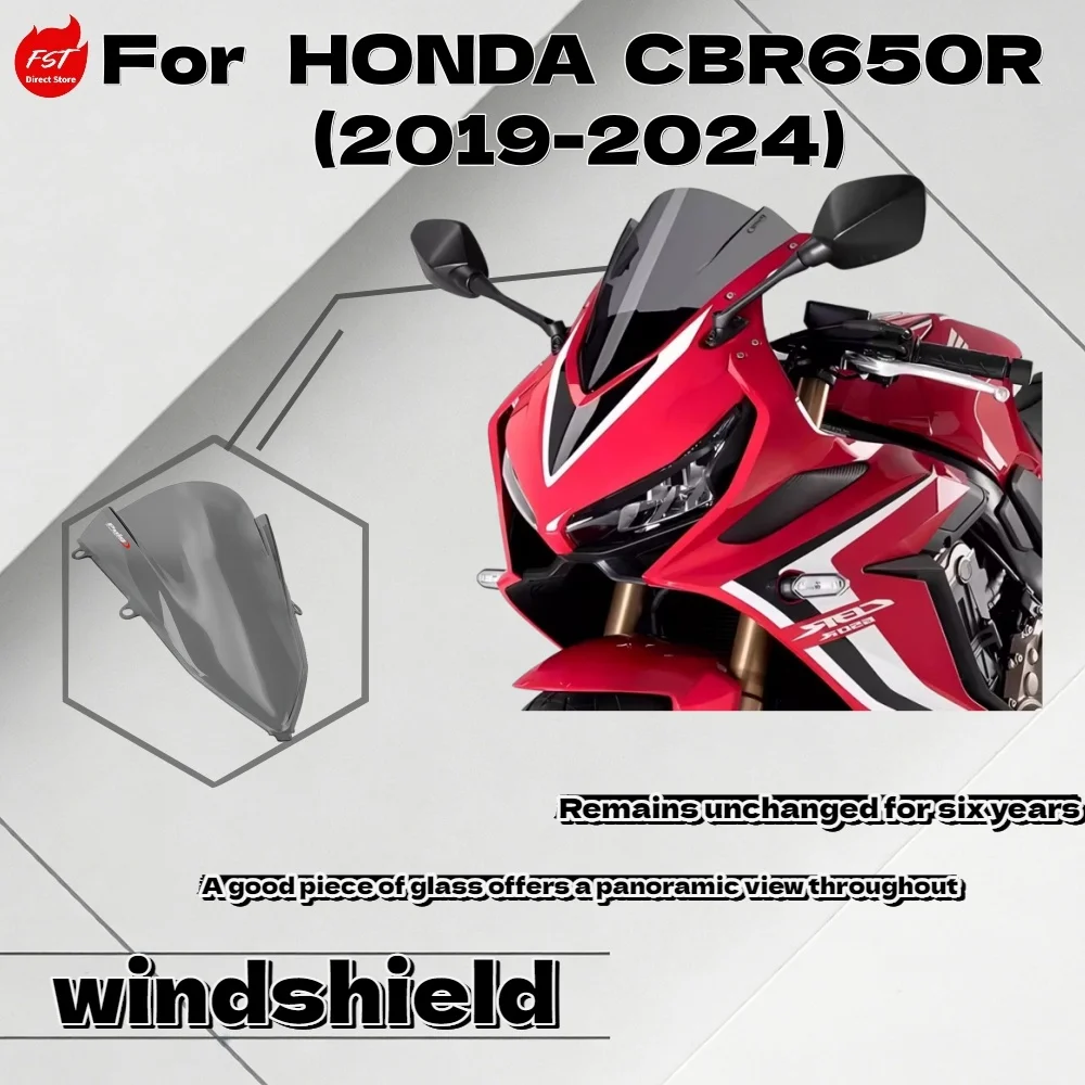 For H onda CBR650R 2019-2024 Track Edition Tall Racing Windshield Raised Front Windscreen Wind Deflector Fairing
For H onda CBR650R 2019-2024 Track Edition Tall Racing Windshield Raised Front Windscreen Wind Deflector Fairing