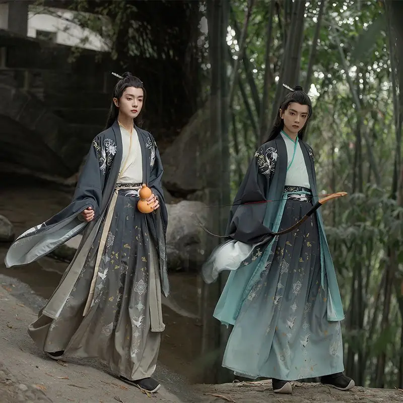 Мужская рубашка в старинном стиле Вей и Цзинь Hanfu с перекрестной горловиной и длинными рукавами, искусственная двухцветная рубашка в ханьском стиле для пары
Мужская рубашка в старинном стиле Вей и Цзинь Hanfu с перекрестной горловиной и длинными рукавами, искусственная двухцветная рубашка в ханьском стиле для пары