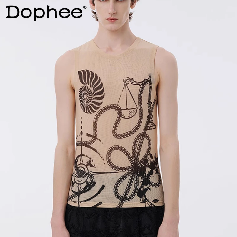 Men's 2025 Summer New Sleeveless Vests Men's Slimming Print Niche Original Round Neck Tops Men's Pullover Breathable Tank Tops
Men's 2025 Summer New Sleeveless Vests Men's Slimming Print Niche Original Round Neck Tops Men's Pullover Breathable Tank Tops