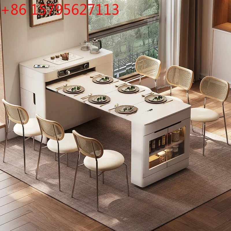 Bar counter sideboard, island dining table, integrated dining table, extendable and foldable mobile
Bar counter sideboard, island dining table, integrated dining table, extendable and foldable mobile