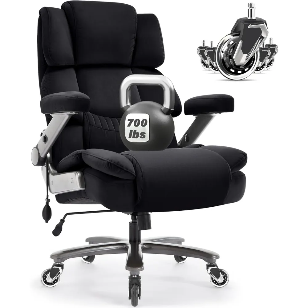 Big and Tall Office Chair 700lbs - Adjustable Lumbar Support, Heavy Duty Metal Base and 3D Flip Arms, Large High Back Fabric Erg
Big and Tall Office Chair 700lbs - Adjustable Lumbar Support, Heavy Duty Metal Base and 3D Flip Arms, Large High Back Fabric Erg
