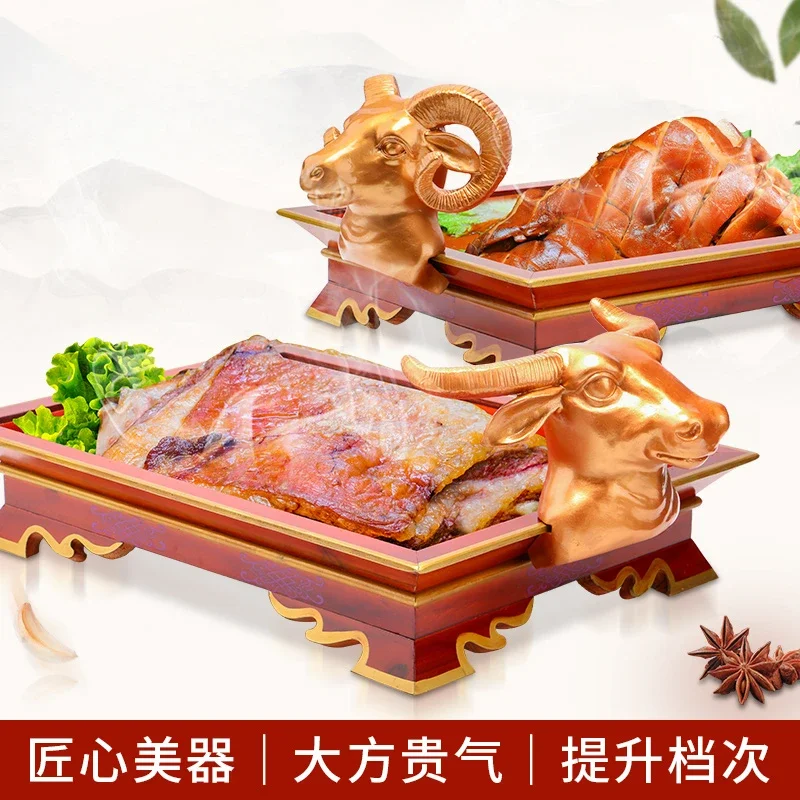 Mongolian characteristics dry ice artistic conception special-shaped plate beef and sheep plate lamb chops roasted whole sheep
Mongolian characteristics dry ice artistic conception special-shaped plate beef and sheep plate lamb chops roasted whole sheep