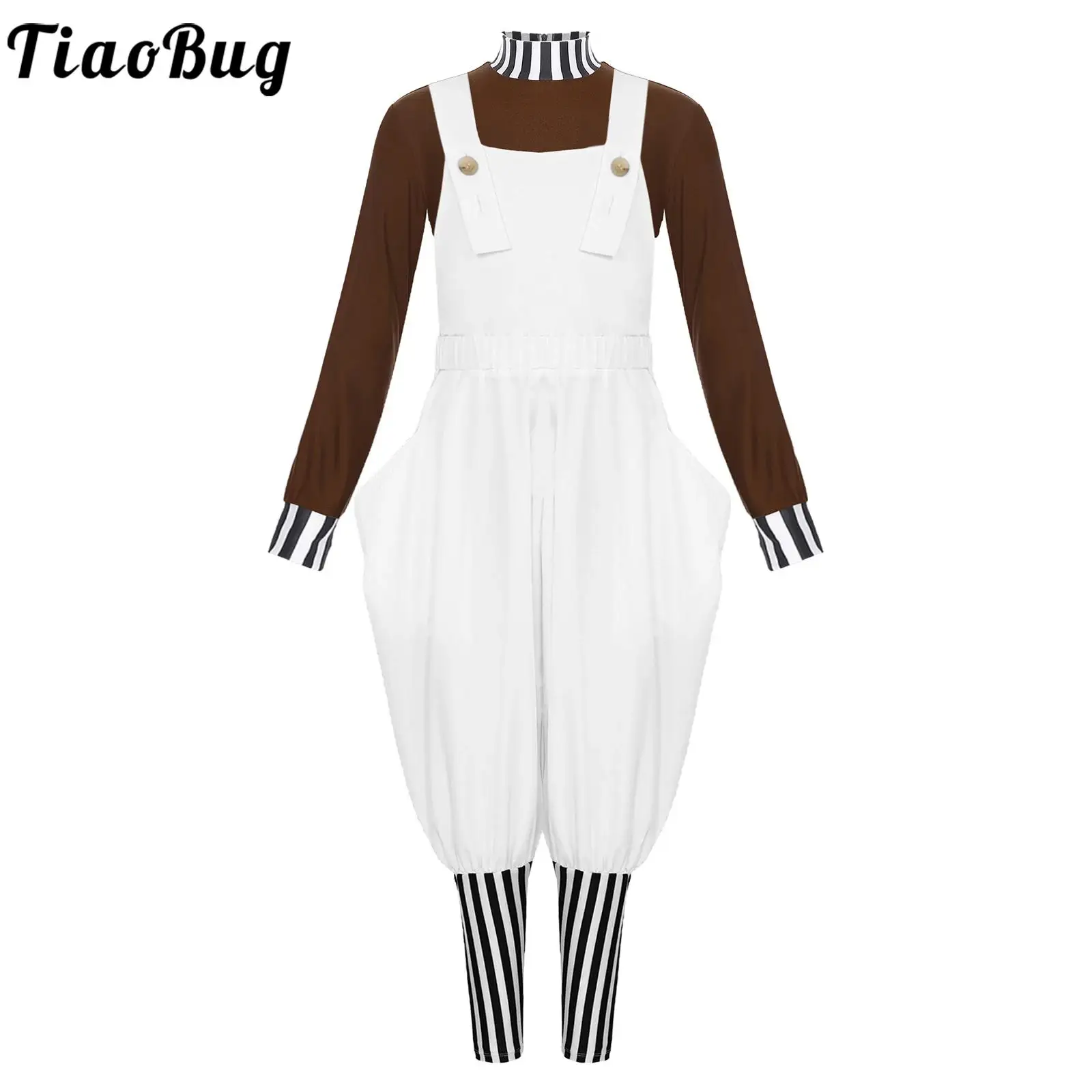 Boys Halloween Factory Worker Cosplay Costume Long Sleeves Zipper Top and Adjustable Shoulder Straps Overalls Pants 
Boys Halloween Factory Worker Cosplay Costume Long Sleeves Zipper Top and Adjustable Shoulder Straps Overalls Pants