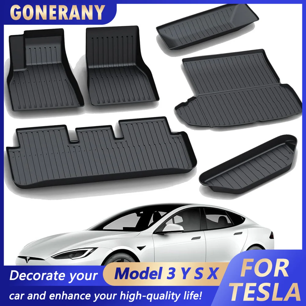 For Tesla Model S Floor Mats 2021- All Weather Floor Mat Front Rear Cargo Liner Mat OEM Waterproof Anti-Slip Floor Mat Custom
For Tesla Model S Floor Mats 2021- All Weather Floor Mat Front Rear Cargo Liner Mat OEM Waterproof Anti-Slip Floor Mat Custom