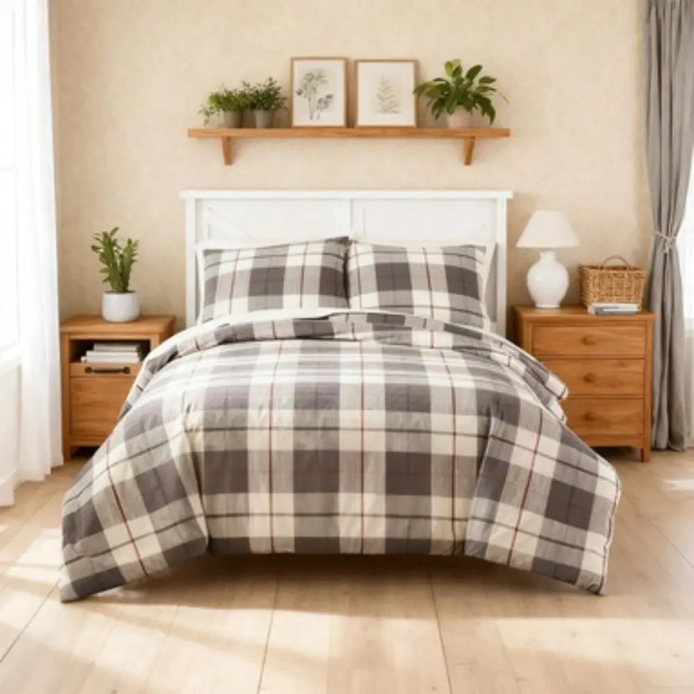 Plaid 3Piece Comforter Set,Green, Full Queen
Plaid 3Piece Comforter Set,Green, Full Queen