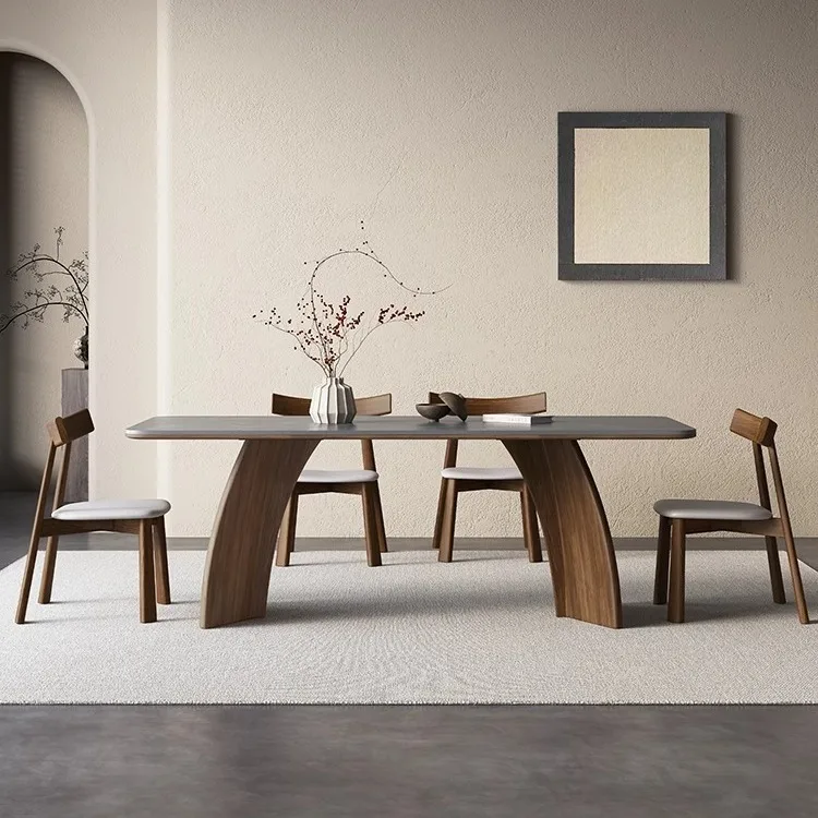 High-end, gray, solid wood, slate, dining table and chairs, home, modern, simple, pewter
High-end, gray, solid wood, slate, dining table and chairs, home, modern, simple, pewter