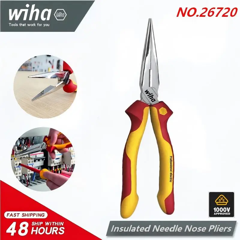 Wiha 26720 1000V VDE Изолированные острогубцы с кусачками 160 мм, безопасный ручной инструмент для электриков
Wiha 26720 1000V VDE Изолированные острогубцы с кусачками 160 мм, безопасный ручной инструмент для электриков