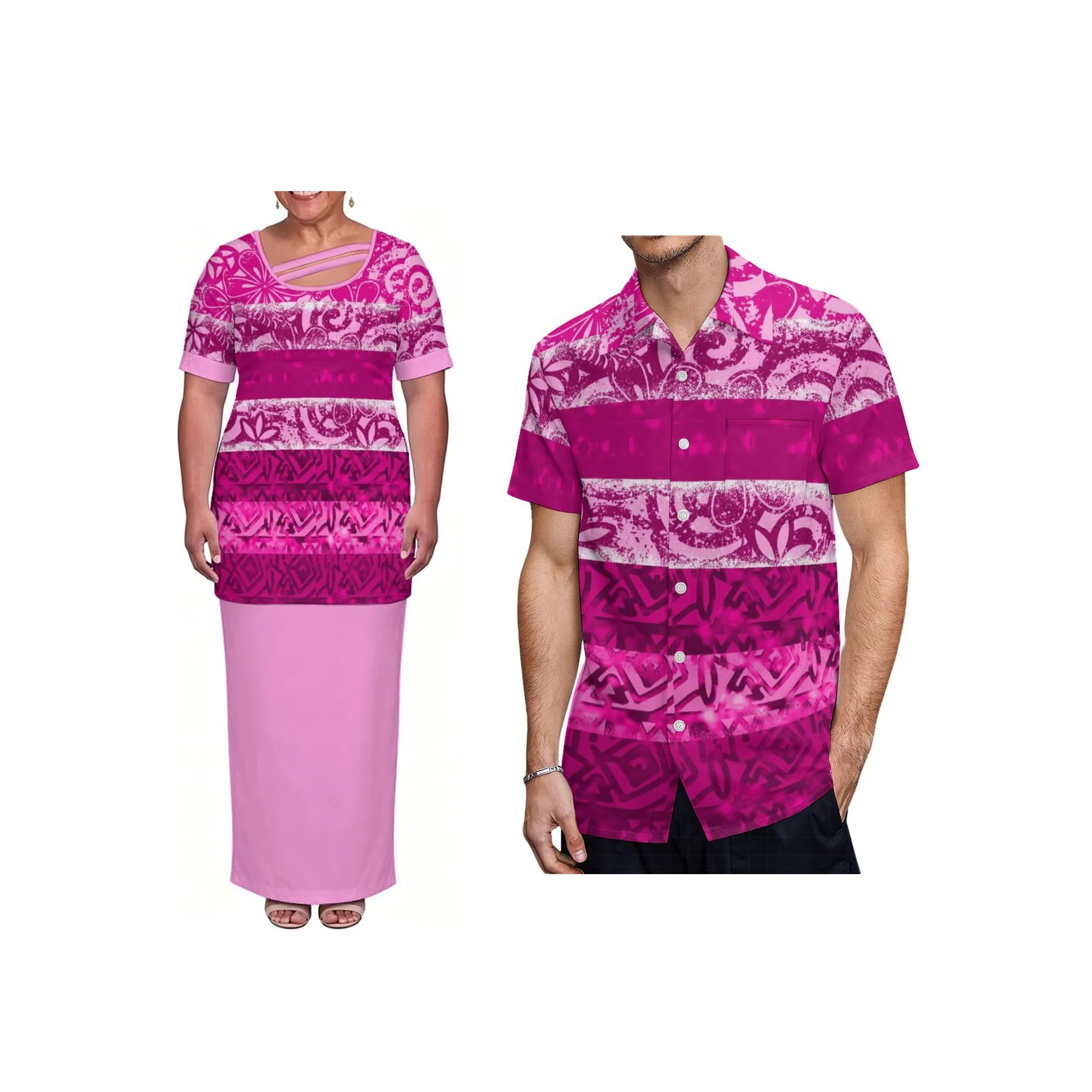 Popular Style Customized Hollow Neck Short Sleeve Tribal Print Puletasi Plus Size Two Piece Dress for Lady Wear
Popular Style Customized Hollow Neck Short Sleeve Tribal Print Puletasi Plus Size Two Piece Dress for Lady Wear